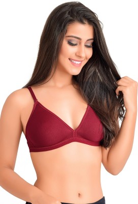 JULIET by JULIET 1029 Women T-Shirt Non Padded Bra(Maroon)