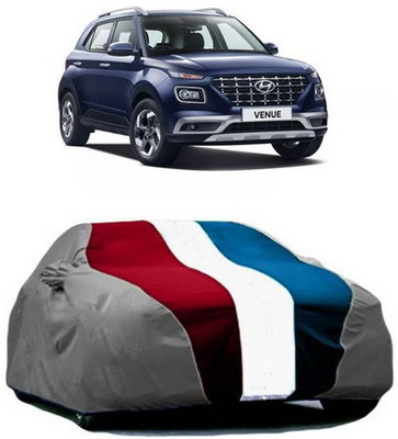 AAMANG Car Cover For Hyundai Venue (With Mirror Pockets)(Red, Blue, Grey)