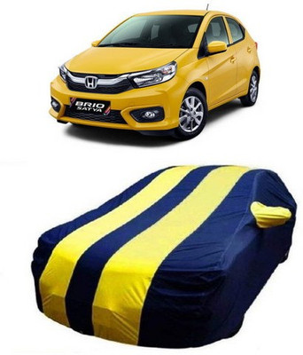 XG BRAND Car Cover For Honda Brio (With Mirror Pockets)(Yellow)