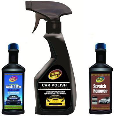 CITRUS POWER Liquid Car Polish for Metal Parts, Exterior(370 ml, Pack of 4)