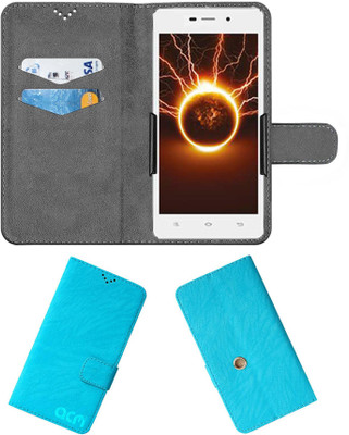 ACM Flip Cover for Celkon Q5k Transformer(Blue, Cases with Holder, Pack of: 1)