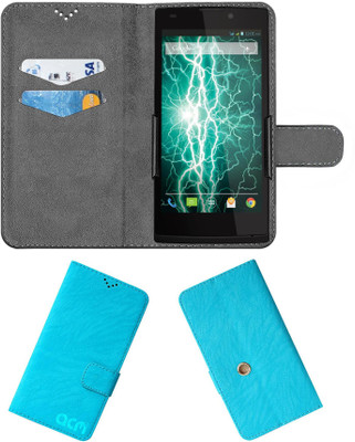 ACM Flip Cover for Lava Iris Fuel 60(Blue, Cases with Holder, Pack of: 1)