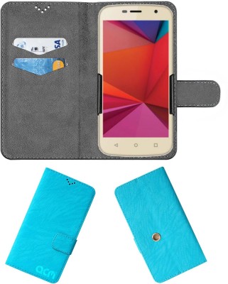 ACM Flip Cover for Intex Aqua Classic 2(Blue, Cases with Holder, Pack of: 1)