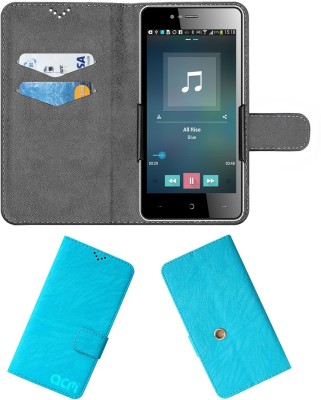 ACM Flip Cover for Intex Aqua Power 2(Blue, Cases with Holder, Pack of: 1)