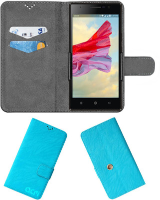 ACM Flip Cover for Lyf Wind 4(Blue, Cases with Holder, Pack of: 1)