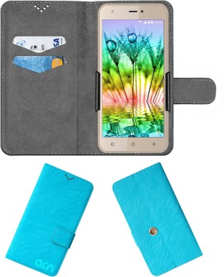 ACM Wallet Case Cover for Intex Aqua Note 5.5(Blue, Cases with Holder, Pack of: 1)