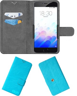 ACM Wallet Case Cover for Meizu M3 Note(Blue, Cases with Holder, Pack of: 1)