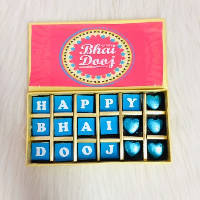 Expelite Happy Bhai dooj-Chocolate gift online-18 chocolate gift box Bars(18 x 22.22 g)