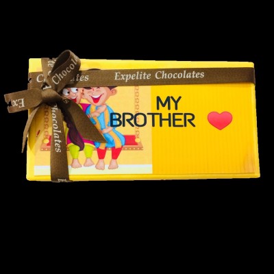 Expelite Bhai Dooj gift for Brother- my Brother-18 Chocolate Gift Box Bars(18 x 22.22 g)