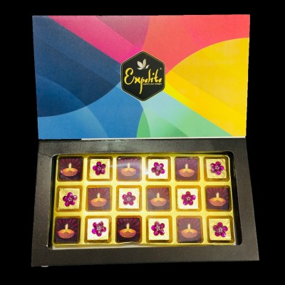 Expelite Diwali Sweets- Diya Box- Diwali Chocolate gift boxes Bars(18 x 22.22 g)