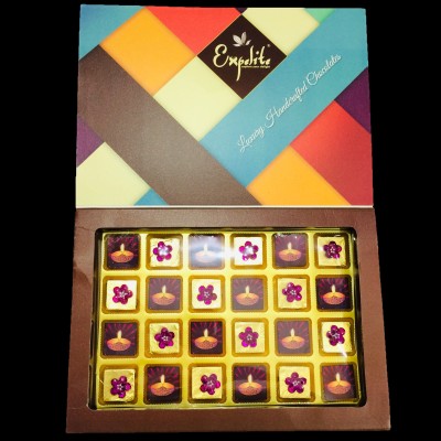 Expelite Diwali Sweets- Diya Large Box- Diwali Chocolate gift boxes Bars(24 x 22.92 g)