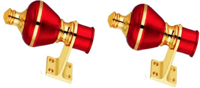 GROWNIX Red Rod Rail Bracket Metal(Pack of 2)