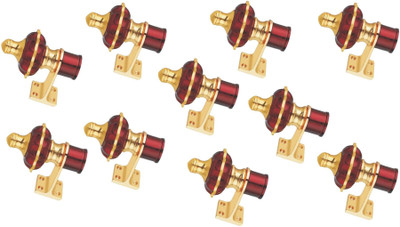 GROWNIX Multicolor Rod Rail Bracket Metal(Pack of 10)