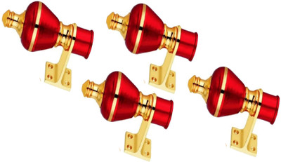 GROWNIX Red Rod Rail Bracket Metal(Pack of 4)