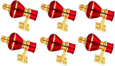 GROWNIX Red Rod Rail Bracket Metal(Pack of 6)