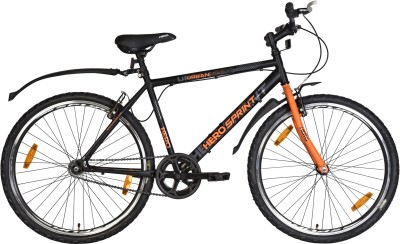Hero Urban Pro 26 T Hybrid Cycle/City Bike (Single Speed, Black, Orange)