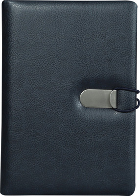 MAHAVIR A5 Clip-On Notes with Elastic A5 Notebook Single Ruled 192 Pages(Blue)