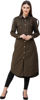 SILK ROUTE London Women Shirt Brown Dress