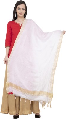 A R SILK Cotton Blend Self Design Women Dupatta