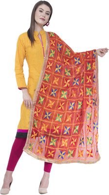 A R SILK Chiffon Embroidered Women Dupatta