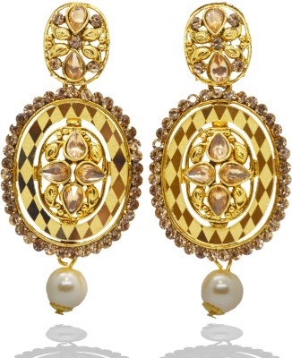 J J Jewellers Earrings for women latest design Pearl Copper Jhumki Earring