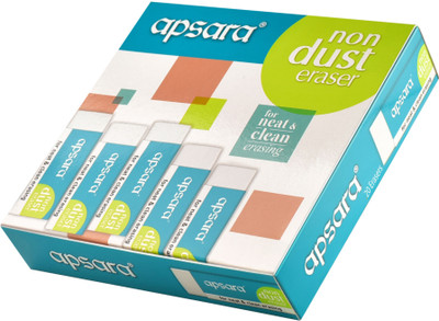 APSARA Jumbo Non Dust Non-Toxic Eraser(Set of 2, White)