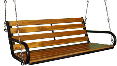 Kaushalendra Hammock Swing Chair 107 Cm Wooden, Iron Hammock(Yellow, Black)