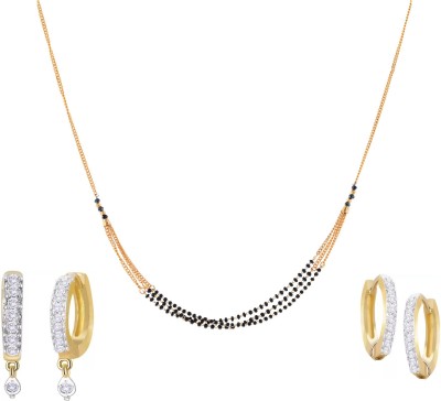 Bhagya Lakshmi Alloy Gold-plated Silver, Gold, Black Jewellery Set(Pack of 1)