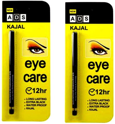 ads Organic Kajal Long-Lasting (Kajal Of 2 Pack Deep Black)(Black, 5 ml)