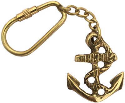Shoptreed Nautical Brass Anchor Rope Key Chain