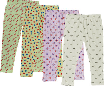 IndiWeaves Capri For Girls Casual Printed Cotton Blend(Purple Pack of 1)