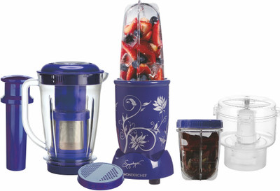 Wonderchef Nutri-Blend CKM 400 Juicer Mixer Grinder(Blue, 3 Jars)
