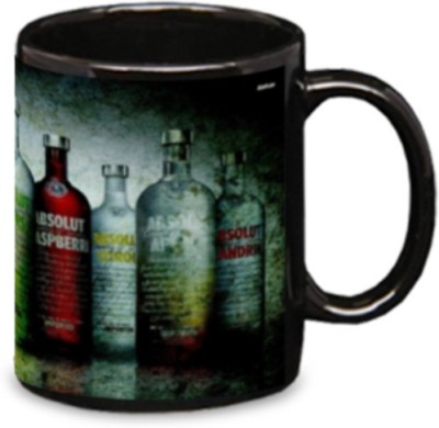 Pujya designs Vodka Bottel Cup for coffee or tea for your love ones Ceramic  (350 ml) Ceramic Coffee Mug(350 ml)