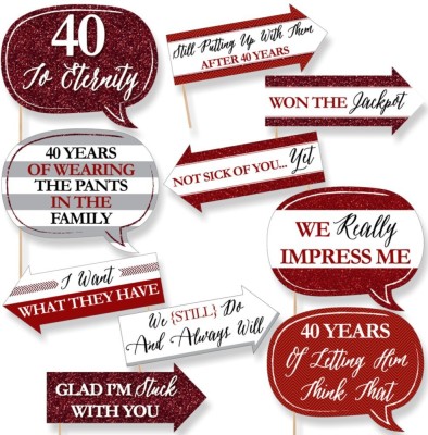 Theme My Party Wedding Anniversary - Anniversary Party Photo Booth Props Photo Booth Board(Wedding)