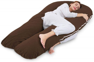 Texlux Microfibre Solid Pregnancy Pillow Pack of 1(Brown)