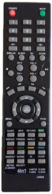 BhalTech 4 in 1 V-MT22 S-2GD V-2BG S-2GG Compatible with LED LCD TV VIDEOCON and SANSUI Remote Controller(Black)