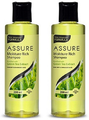 ASSURE Moisture Rich Shampoo pack of 2(400 ml)