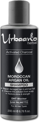 Urbaano Herbal Active Charcoal With Moroccan Argan Oil DHT Blocker Shampoo(200 ml)