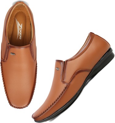 Zixer Corporate IV Office Formal shoes Slip On For Men(Tan , 8)