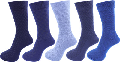 RC. ROYAL CLASS Men Self Design, Solid Calf Length(Pack of 5)