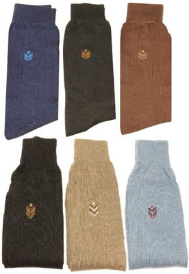 kiyo Men Self Design Calf Length(Pack of 6)