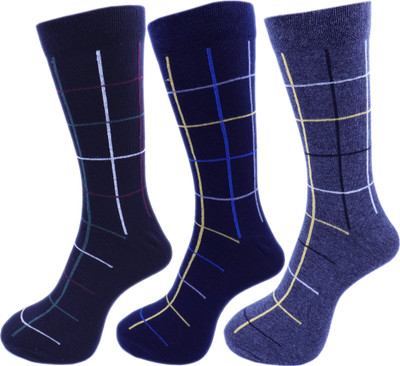 RC. ROYAL CLASS Men Striped Calf Length(Pack of 3)