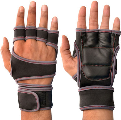JMO27Deals Weight Lifting Palm And Wrist Support Gym & Fitness Gloves(Grey)