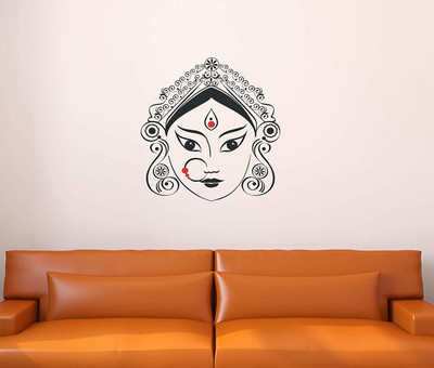 Asmi Collections 42 cm Goddess Maa Durga Removable Sticker(Pack of 1)