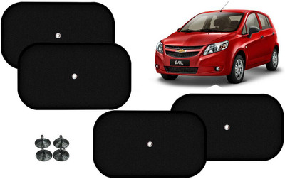 Auto Kite Side Window Sun Shade For Chevrolet Sail Hatchback(Black)