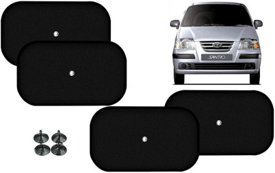 Auto Kite Side Window Sun Shade For Hyundai Santro(Black)