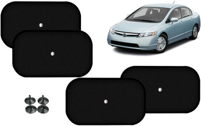 Auto Kite Side Window Sun Shade For Honda Civic(Black)