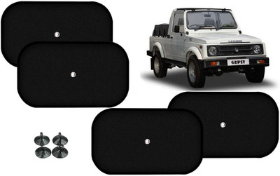 Auto Kite Side Window Sun Shade For Maruti Suzuki Gypsy King(Black)