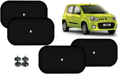 Auto Kite Side Window Sun Shade For Fiat Uno(Black)