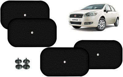 Auto Kite Side Window Sun Shade For Fiat Linea Classic(Black)
